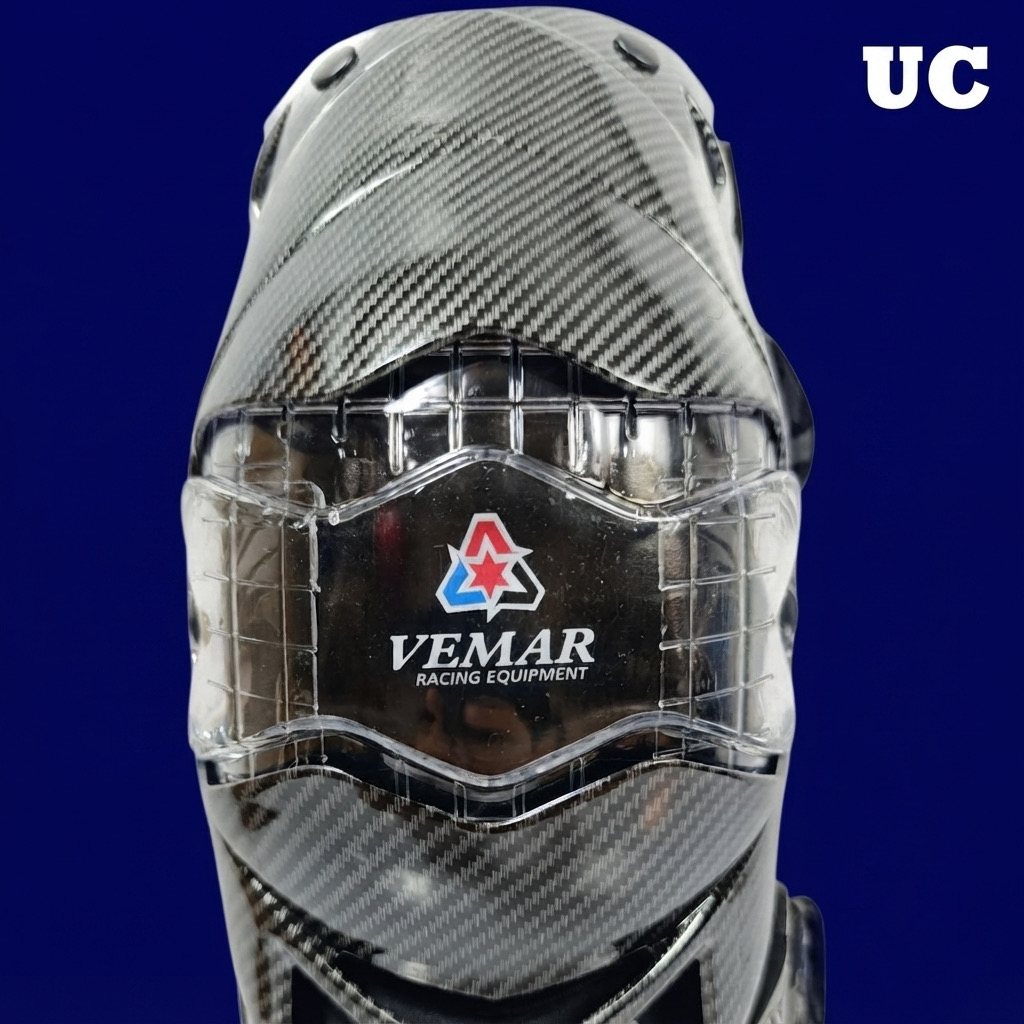 زانو بند اورجینال Vemar ویمار لولا دار مشکی کربن تصویر 3